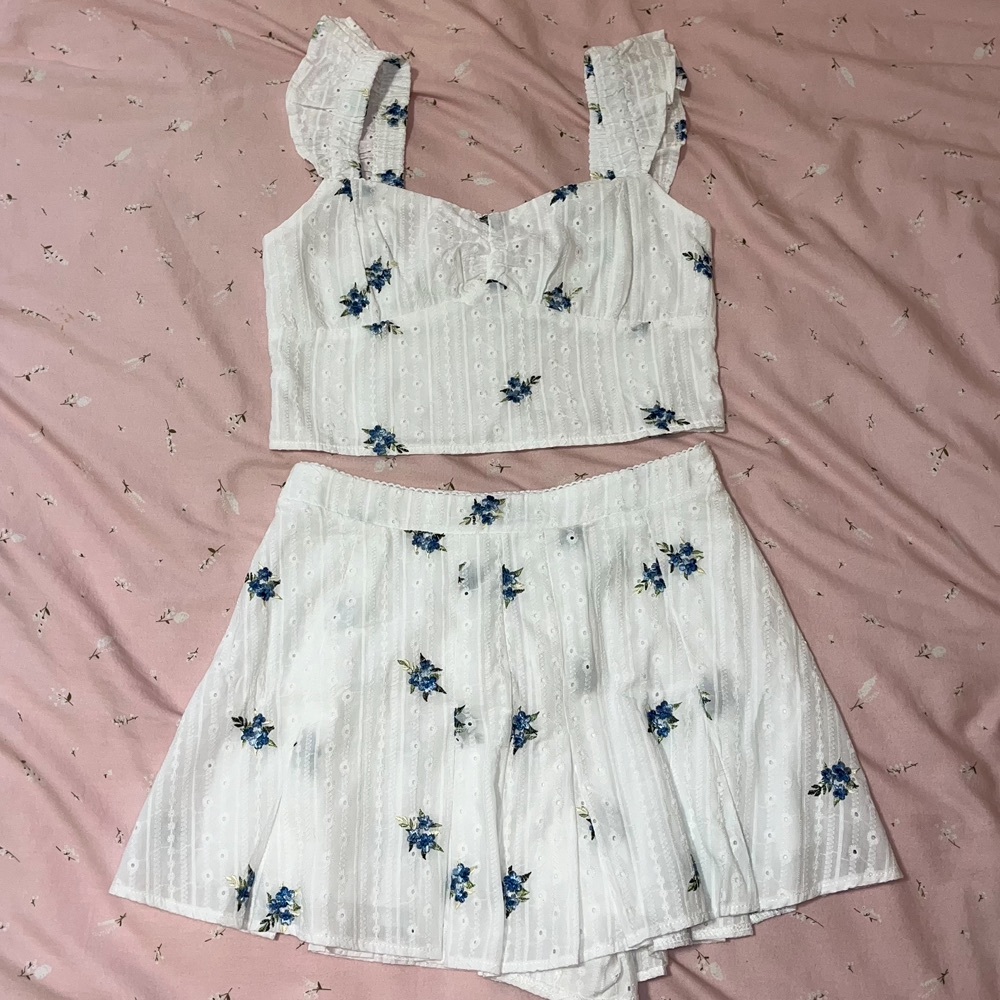 Ruffled Floral two-piece set